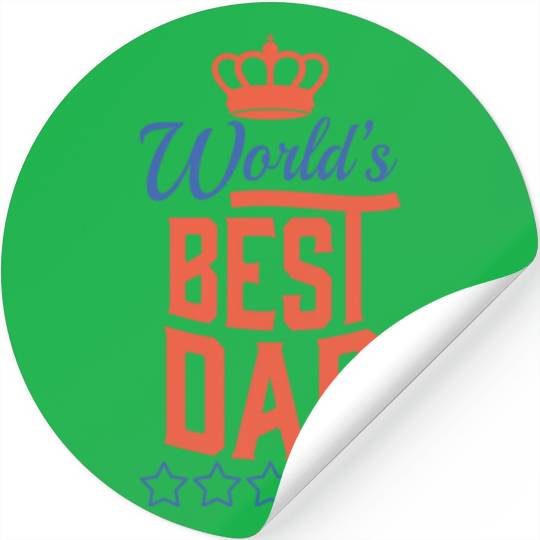 World's Best Dad, Father's Day,Dad Hero Stickers