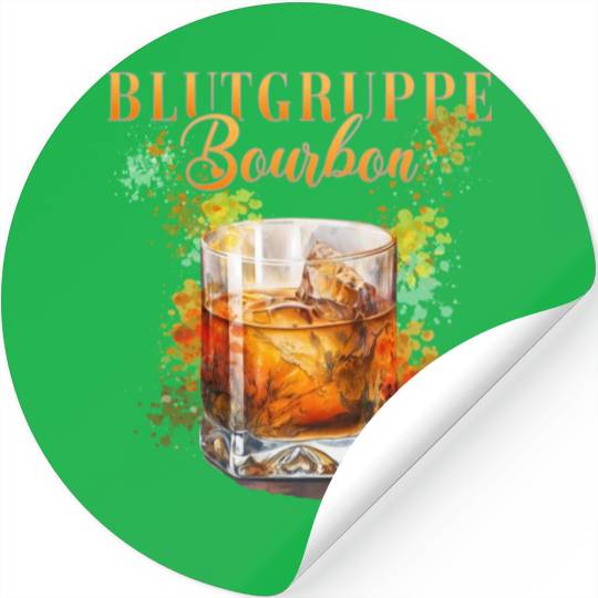 Blutgruppe Bourbon Cocktail for Bartender Stickers