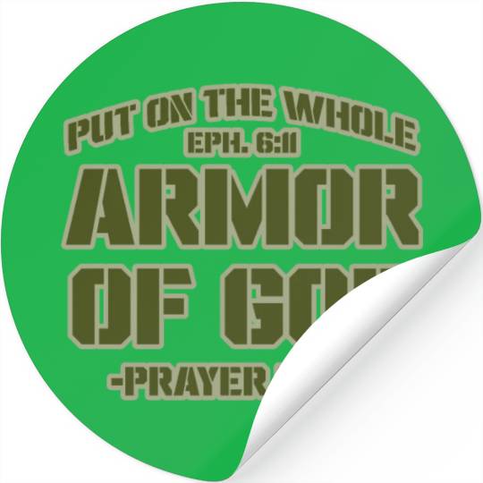 Put On The Whole Armor Of God Prayer warrior Stickers