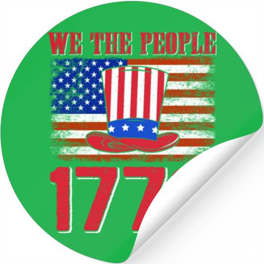 We the People 1776 Independence Day US Patriot Stickers