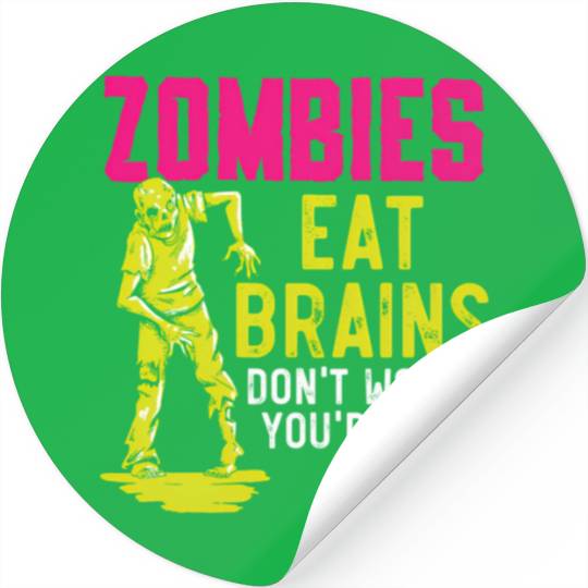 Zombie Undead Monster Halloween Trick Or Stickers