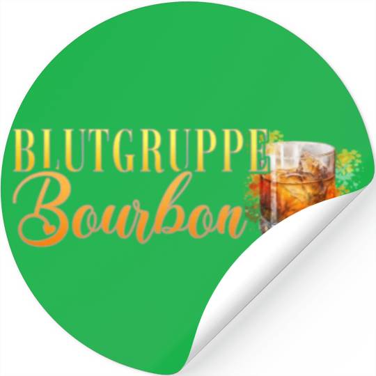 Blutgruppe Bourbon Cocktail Bartender Stickers