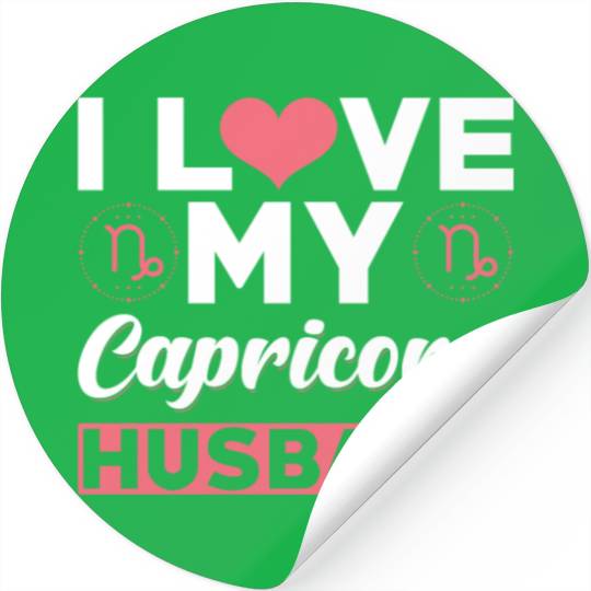 I love my Capricorn Husband Stickers