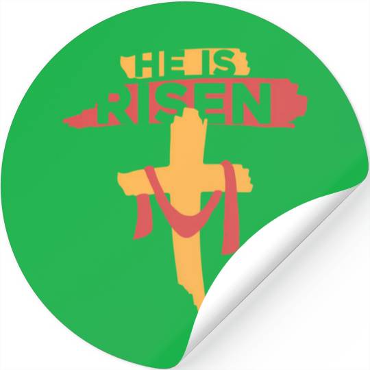 He Is Risen Christian Easter Stickers