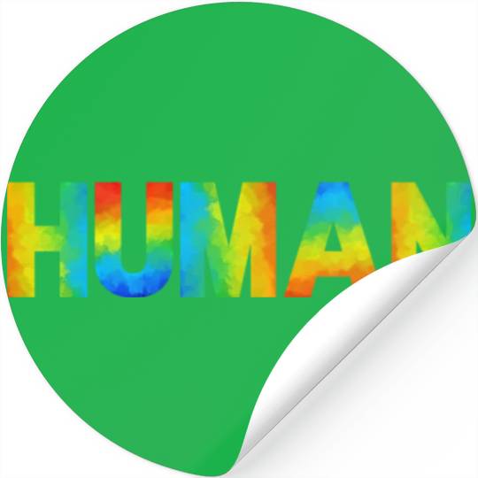 HUMAN LGBT Flag Gay Pride Month, Transgender Stickers
