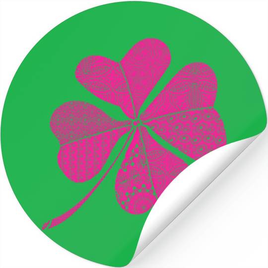 K St Patrick'S Day Four-Leaf C Stickers