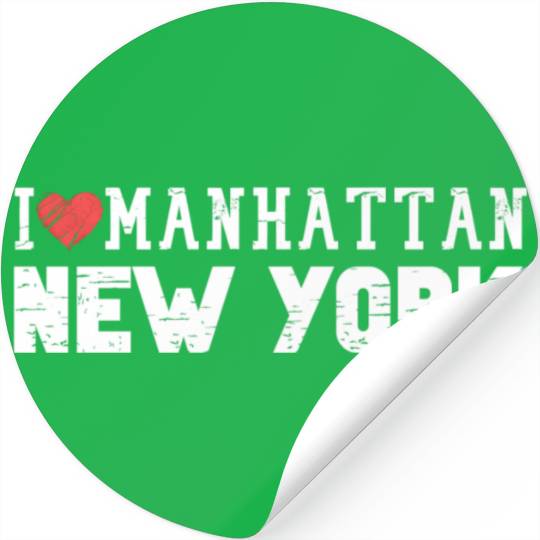 Manhattan New York Love I Heart Manhattan Ny Stickers