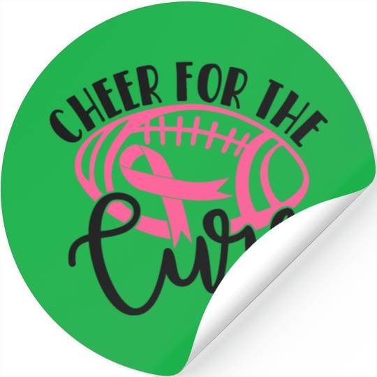 Cheer For The Cure Pink Breast Cancer Awareness Stickers