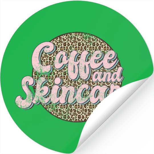 Coffee And incare Leopard Esthetician incare Stickers