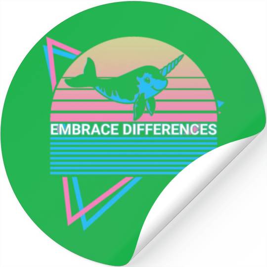 Narwhal Retro Stickers
