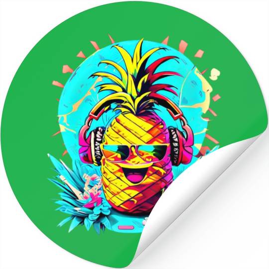 Pineapple Party Vibes Stickers