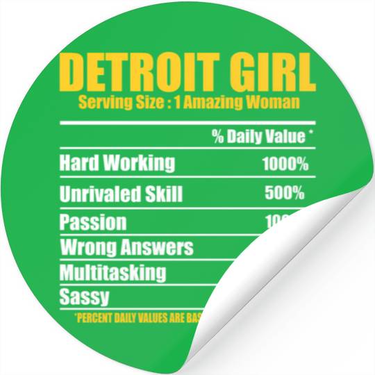 Hilarious Detroit Definition Motor City American Stickers