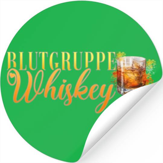 Blutgruppe Whiskey Cocktail Bartender Stickers