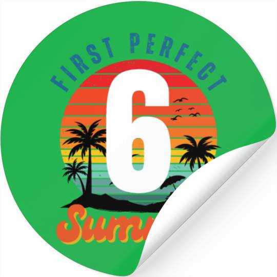 First perfect number summer light version Stickers