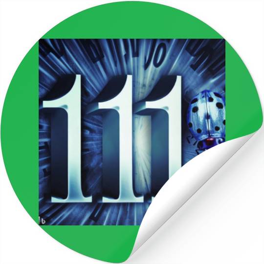 Aqua Charm: Lucky 1111 Ladybug Stickers