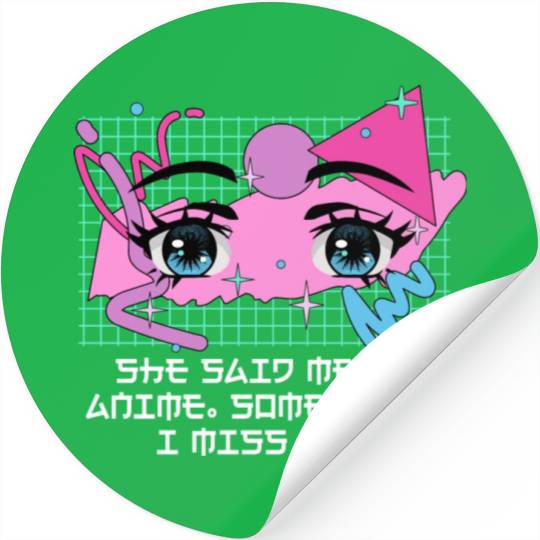 She Said Me or Anime Couples Kawaii Lovers Cute Fu Stickers