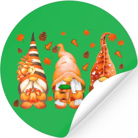 It's Fall Y'all Cute Gnomes Pumpkin Autumn Fall Stickers