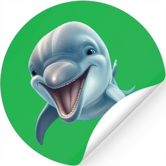 Sunny Delphinia: Joyful Dolphin's Paradise Stickers
