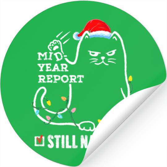 Cat Christmas In July Mid Year Report Still Stickers