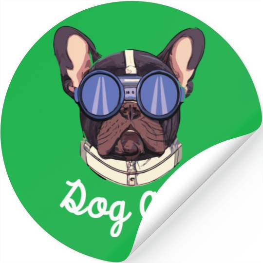Frenchie Dog Club Pilot Dog Lover Frenchie Stickers