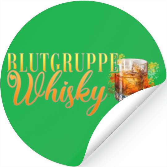 Blutgruppe Whisky Cocktail for Bartender Stickers