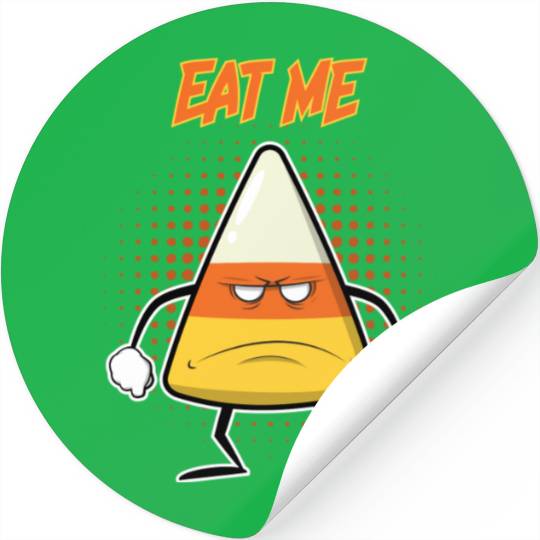 Mean Candy Corn Stickers