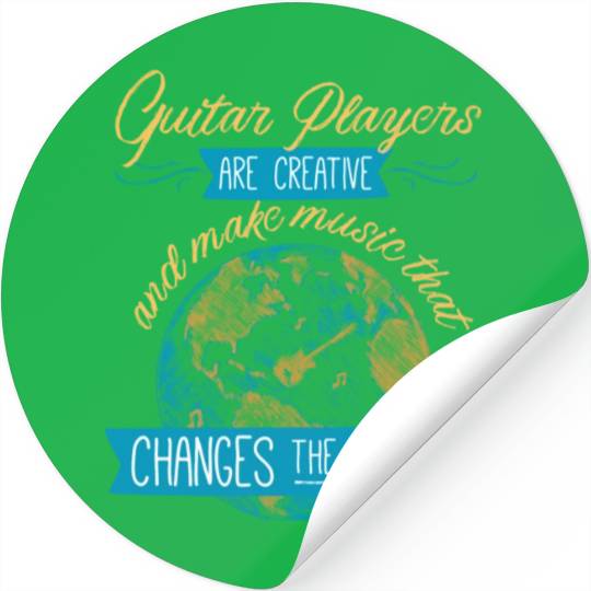 Guitar Players Are Creative And Make Music That Stickers