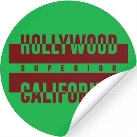 Hollywood California red Stickers