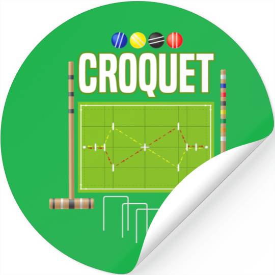 Croquet Player Garden Croquet Golf Sport Stickers