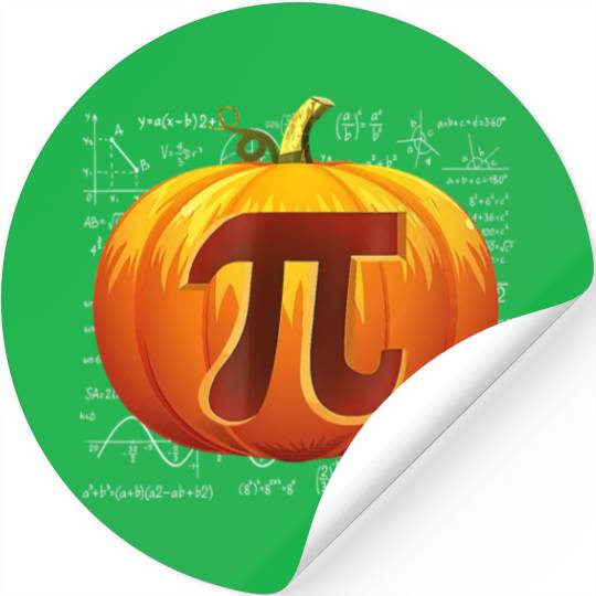 Pumpkin Pi Math Teacher Halloween Thanksgiving Stickers