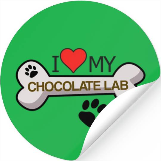 Chocolate Labrador - I Love My Chocolate Lab Stickers