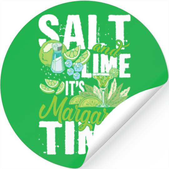 Salt And Lime It'S Margarita Time Pub Crawl Pytime Stickers