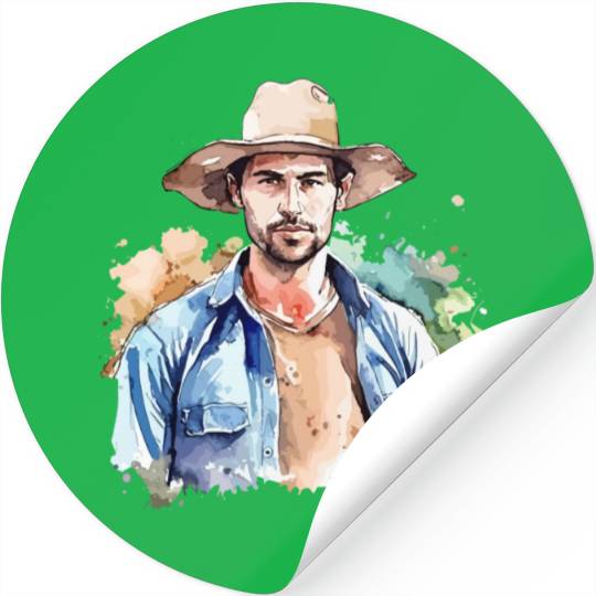 Harvest Hues - Watercolor Style Farmer Artwork Stickers