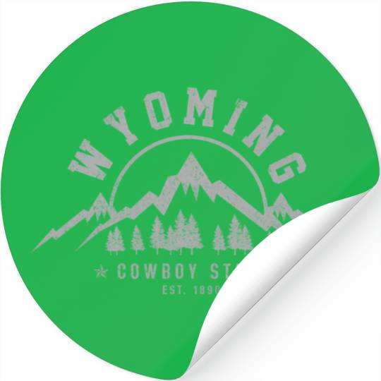 Wyoming The Cowboy State Est 1890 Moains Stickers