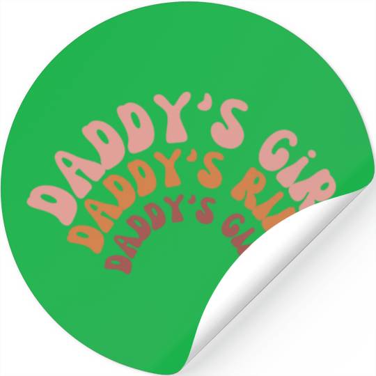 Retro Daddy's Girl,father's day,baby girl bodysuit Stickers