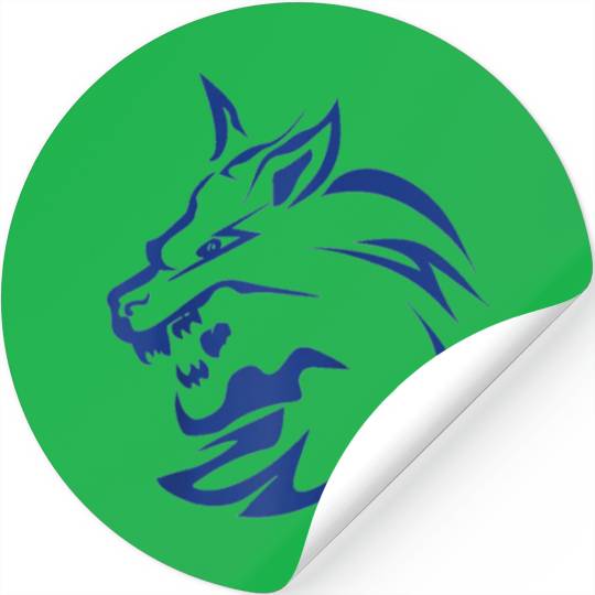 lightning lone wolf design raglan baseball Stickers Tan