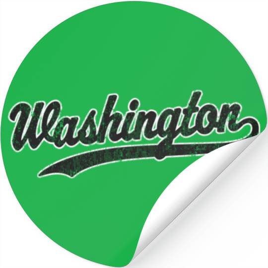 Washington Dc Black Athletic Sports Script Stickers