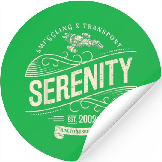 Vintage Serenity Sgling And Transport Firefly Stickers