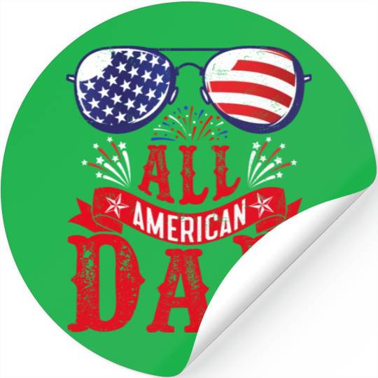 All American Dad America Pride US Patriot Stickers