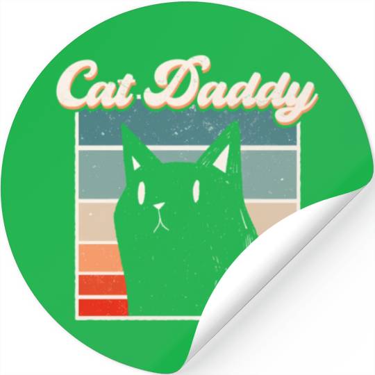 Cat Daddy Synthwave Stickers