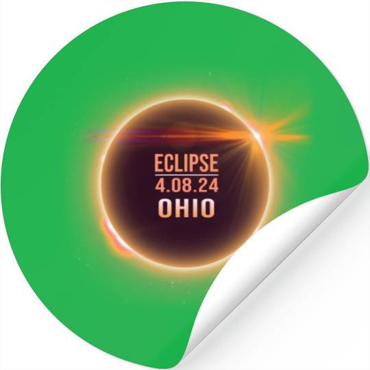 Ohio Total Solar Eclipse 04082024 Totality Phases Stickers