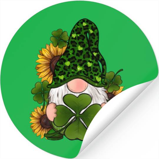 Leopard Love Gnomes Shamrock Irish Lucky St Stickers