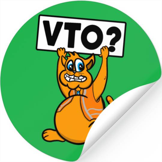 Cat Aing For Vto Worker That Loves Kitties Vto Stickers