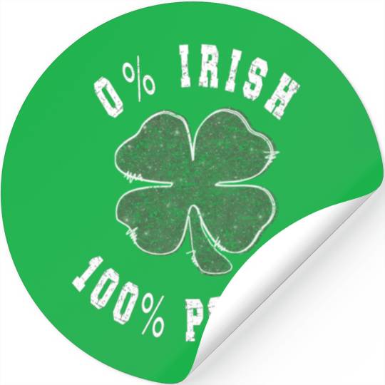 0 Irish 100 Polish Shamrock Stickers