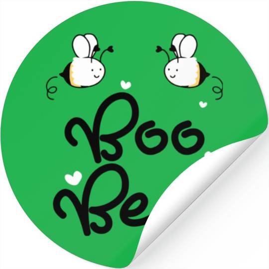 boo bees green Stickers