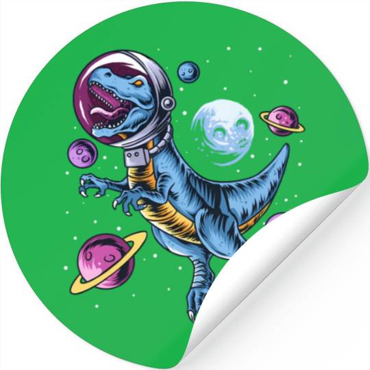 Dinosaur Astronauts Science Fiction Science Stickers
