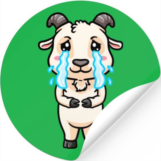 Goat Sad Crying Emoticon Stickers
