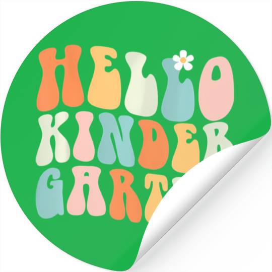 Hello Kindergarten Teacher Team Back To School Stickers