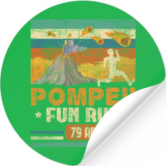 Pompeii Fun Run - Geography Volcanologist Stickers