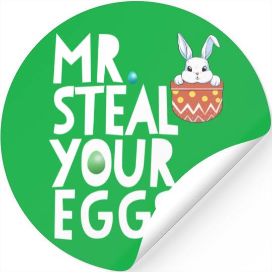 Mr Steal Your Eggs Easter Sunday Easter Stickers